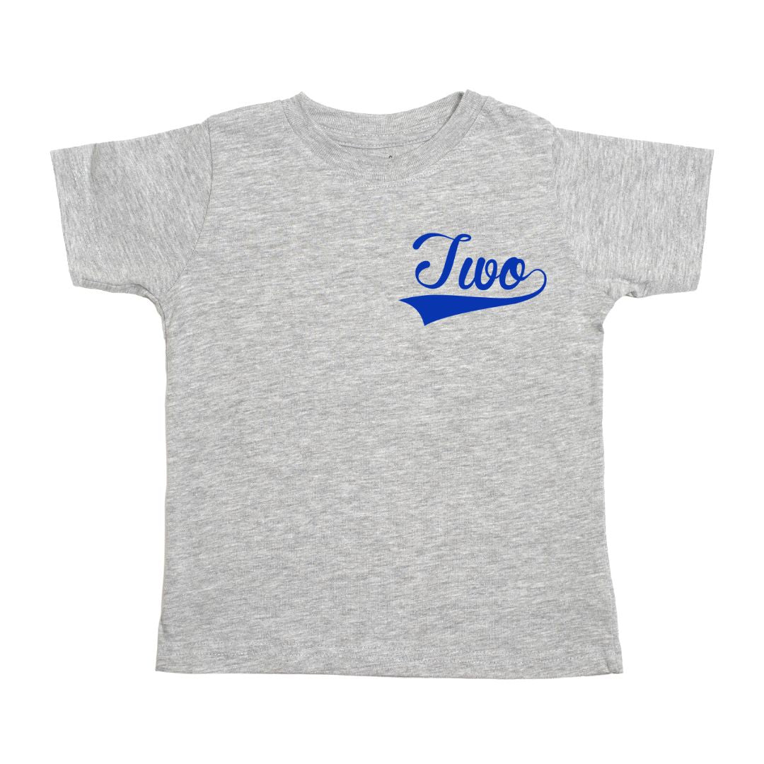 Two Birthday Boy Short Sleeve T-Shirt - Gray