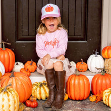 Load image into Gallery viewer, Pumpkin Bow Trucker Hat - Pink/White