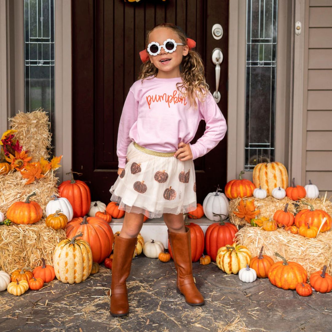 Pumpkin Sweatshirt - Pink