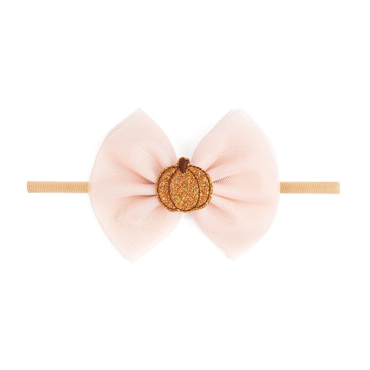 Pumpkin Tulle Bow Baby Headband