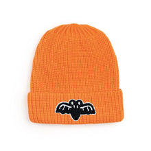 Load image into Gallery viewer, Bat Patch Halloween Beanie - Orange