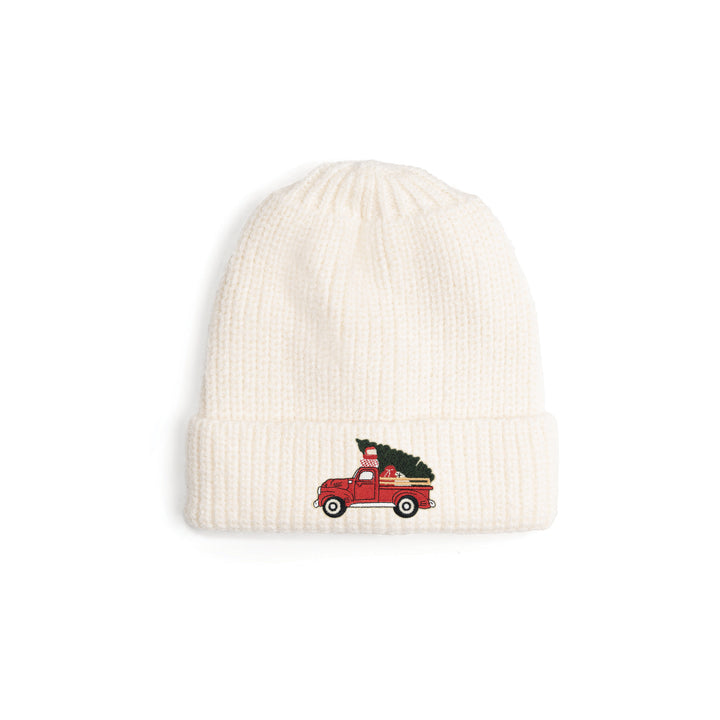 Christmas Truck Patch Beanie
