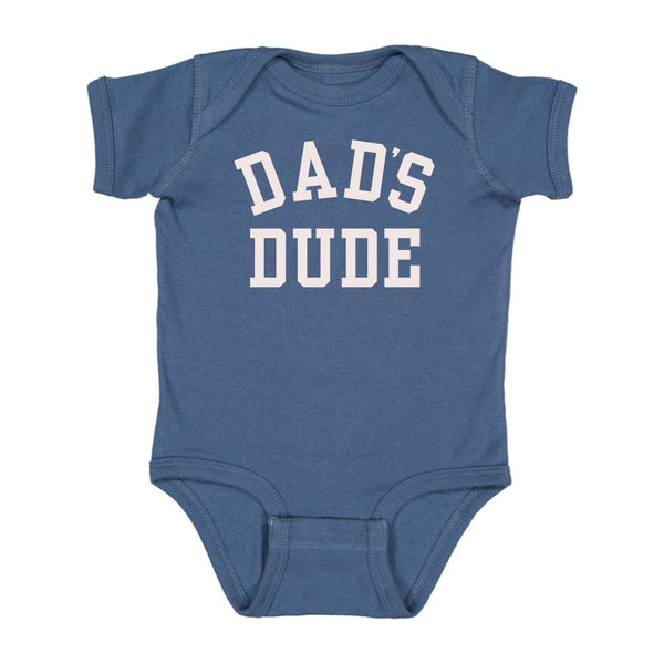 Dad's Dude Short Sleeve Bodysuit - Indigo