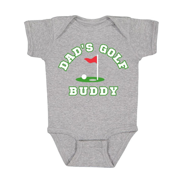 Dad's Golf Buddy Short Sleeve Bodysuit - Gray