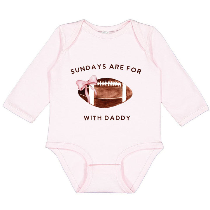 Football With Daddy Long Sleeve Bodysuit - Ballet