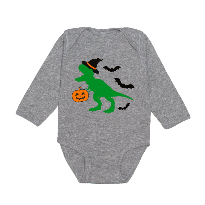 Trick Rawr Treat Halloween Long Sleeve Bodysuit
