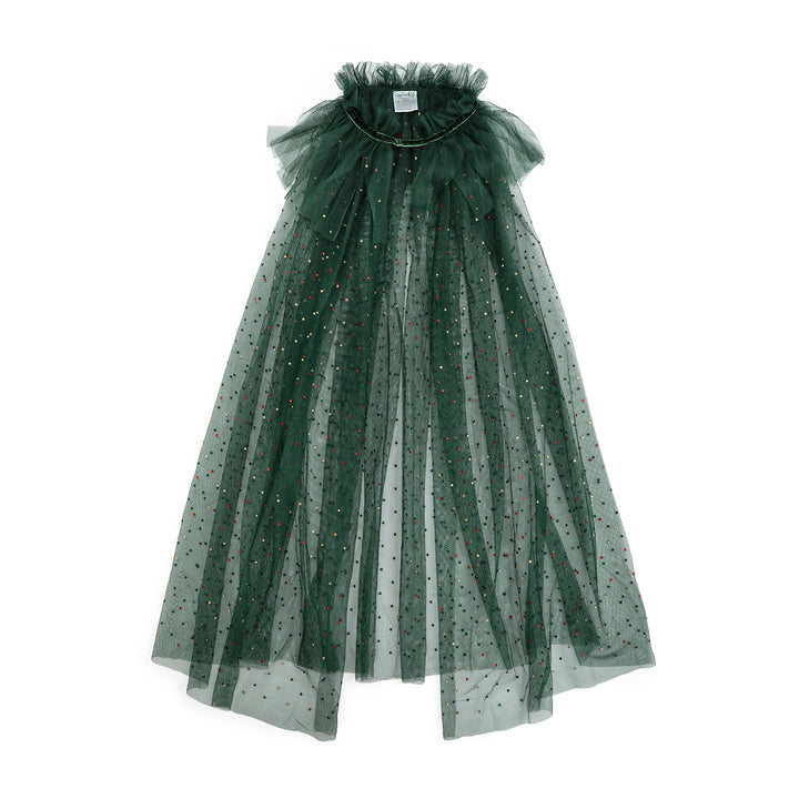Emerald Rhinestone Christmas Cape