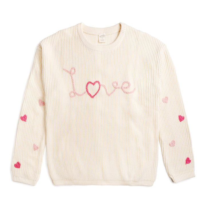 Ditsy Love Valentine's Day Knit Women's Sweater