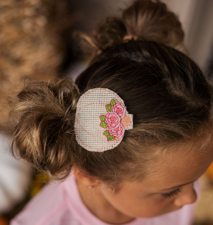 Pumpkin Flower Clip