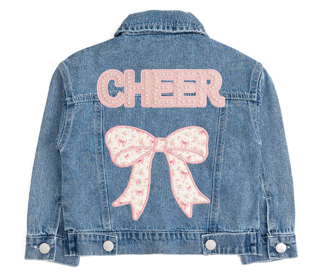 Cheer Bow Patch Denim Jacket