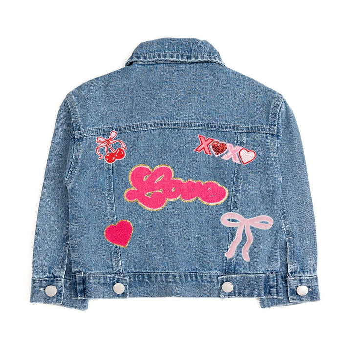 Love Script Patch Valentine's Day Denim Jacket