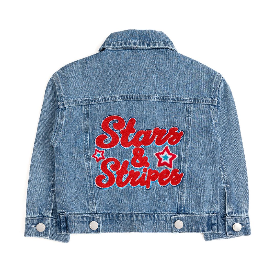 Stars and Stripes Patch Denim Jacket – Sweet Wink