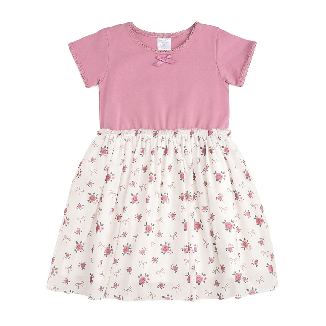 Coquette Rose Short Sleeve Tutu Dress