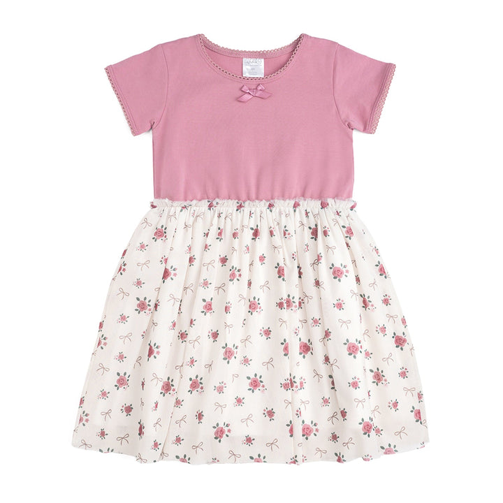 Coquette Rose Short Sleeve Tutu Dress
