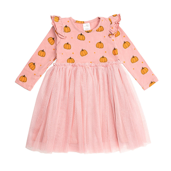 Pumpkin Blush Long Sleeve Tutu Dress