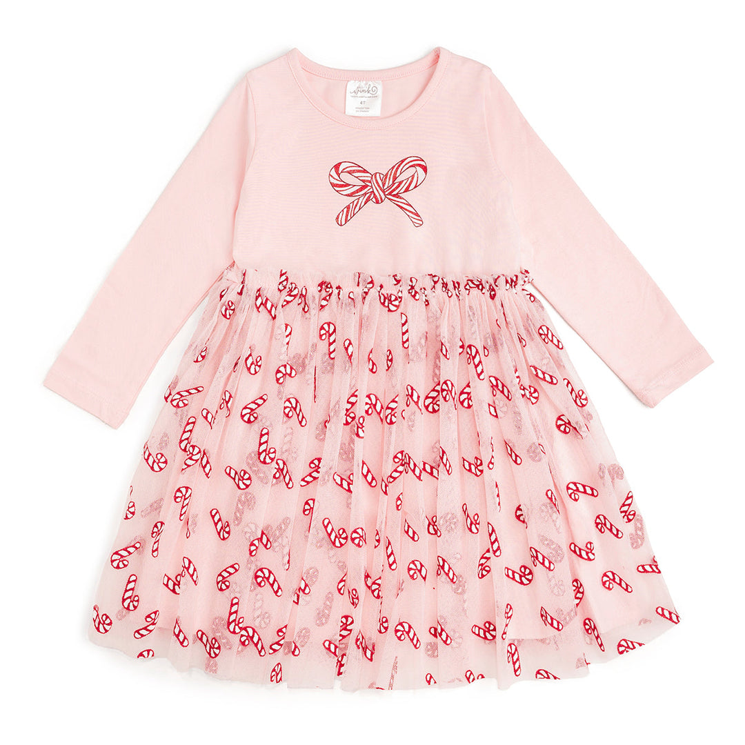 Sweet Wink Toddler Girls Candy Cane Confetti Christmas Long Sleeve Tutu Dress - Multicolor - 5 Sweet Wink Toddler Girls Candy Cane Confetti Christmas Long Sleeve Tutu Dress - Multicolor - 5