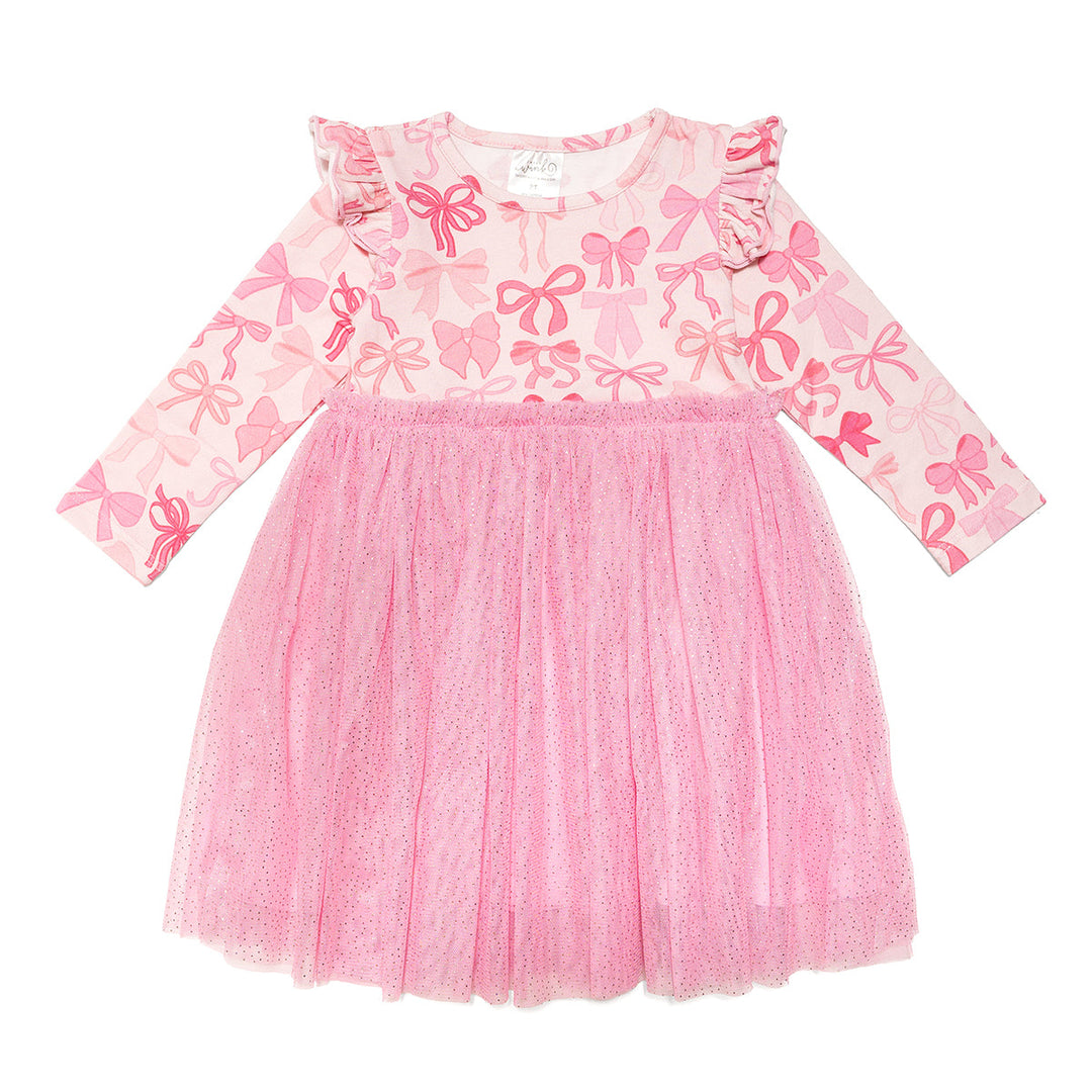 Coquette Bow Long Sleeve Tutu Dress Coquette Bow Long Sleeve Tutu Dress