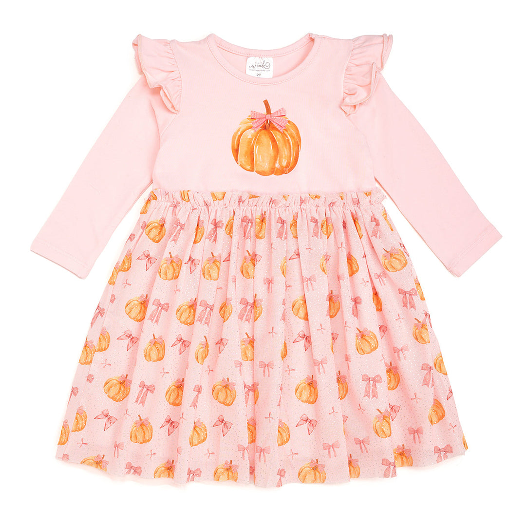 Sweet Wink Toddler Girls Coquette Pumpkin Long Sleeve Tutu Dress - Multicolor Sweet Wink Toddler Girls Coquette Pumpkin Long Sleeve Tutu Dress - Multicolor