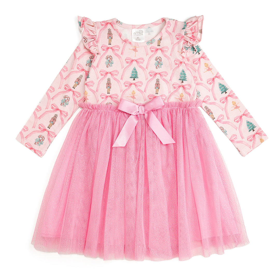 Sweet Wink Big Girls Nutcracker Trellis Christmas Long Sleeve Tutu Dress - Pink - 5 Sweet Wink Big Girls Nutcracker Trellis Christmas Long Sleeve Tutu Dress - Pink - 5