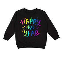 Load image into Gallery viewer, Happy New Year Confetti Sweatshirt - Black