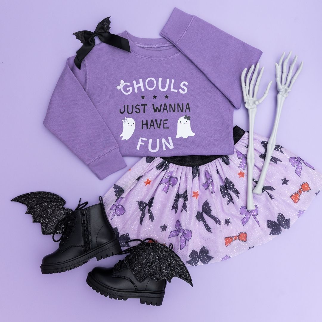Ghouls Just Wanna Have Fun Halloween Sweatshirt - Lavender