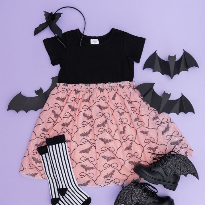 Glitter Bat Halloween Coquette Bow Headband