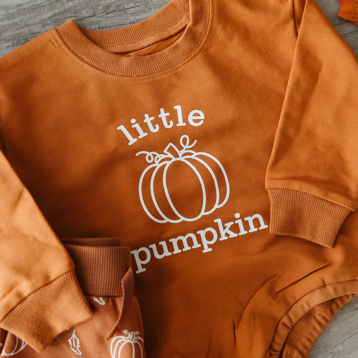 Little Pumpkin Long Sleeve Romper