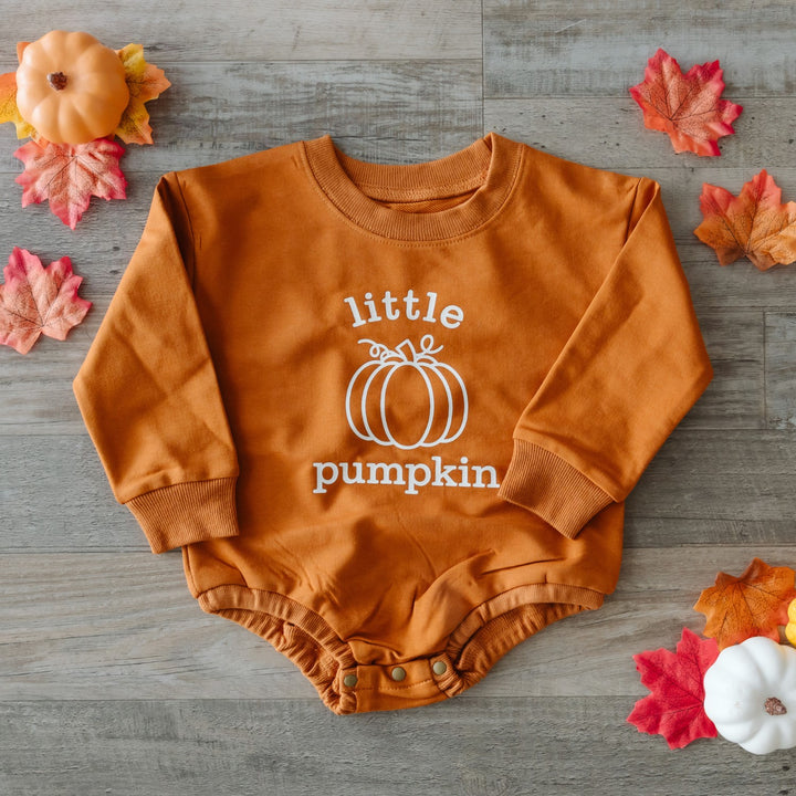 Little Pumpkin Long Sleeve Romper