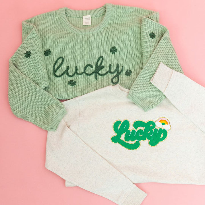 Lucky Shamrock St. Patrick's Day Knit Women's Sweater