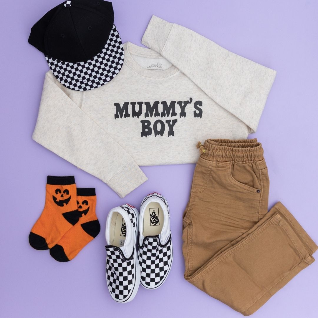 Mummy's Boy Halloween Sweatshirt - Natural