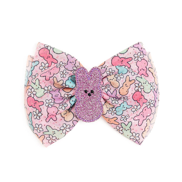 Easter Peeps Tulle Bow Clip