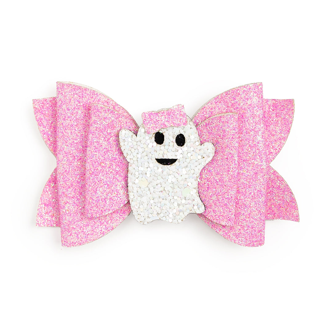 Girly Ghost Halloween Bow Clip