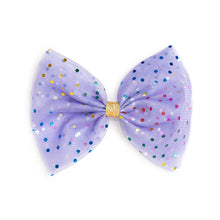 Load image into Gallery viewer, Lavender Confetti Tulle Bow Clip