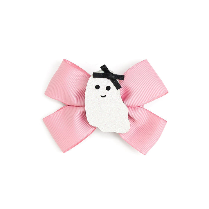 Sweet Ghost Halloween Grosgrain Bow Clip