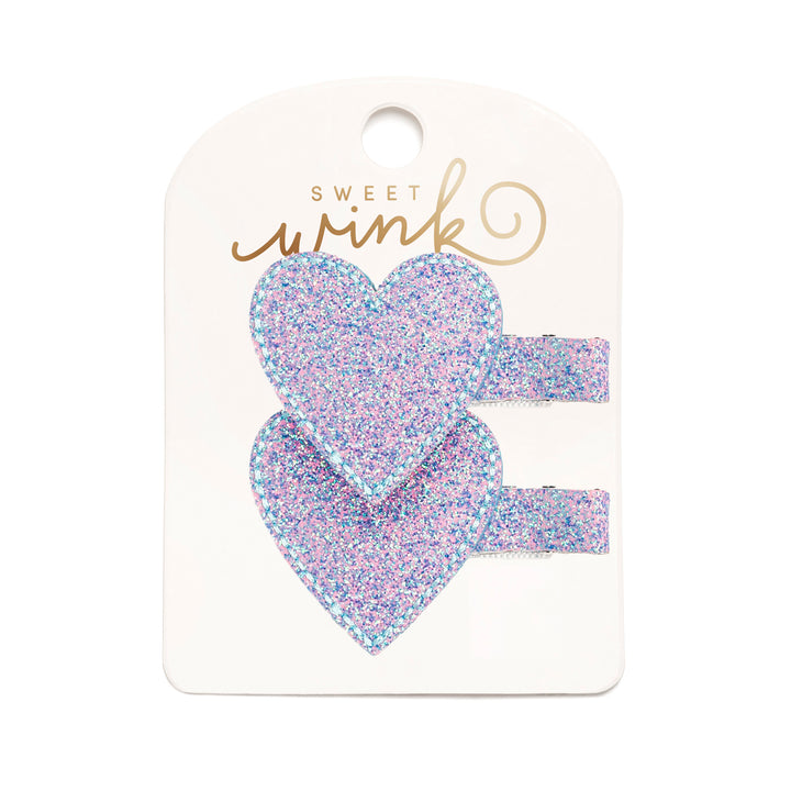 Blue Heart Clip Set
