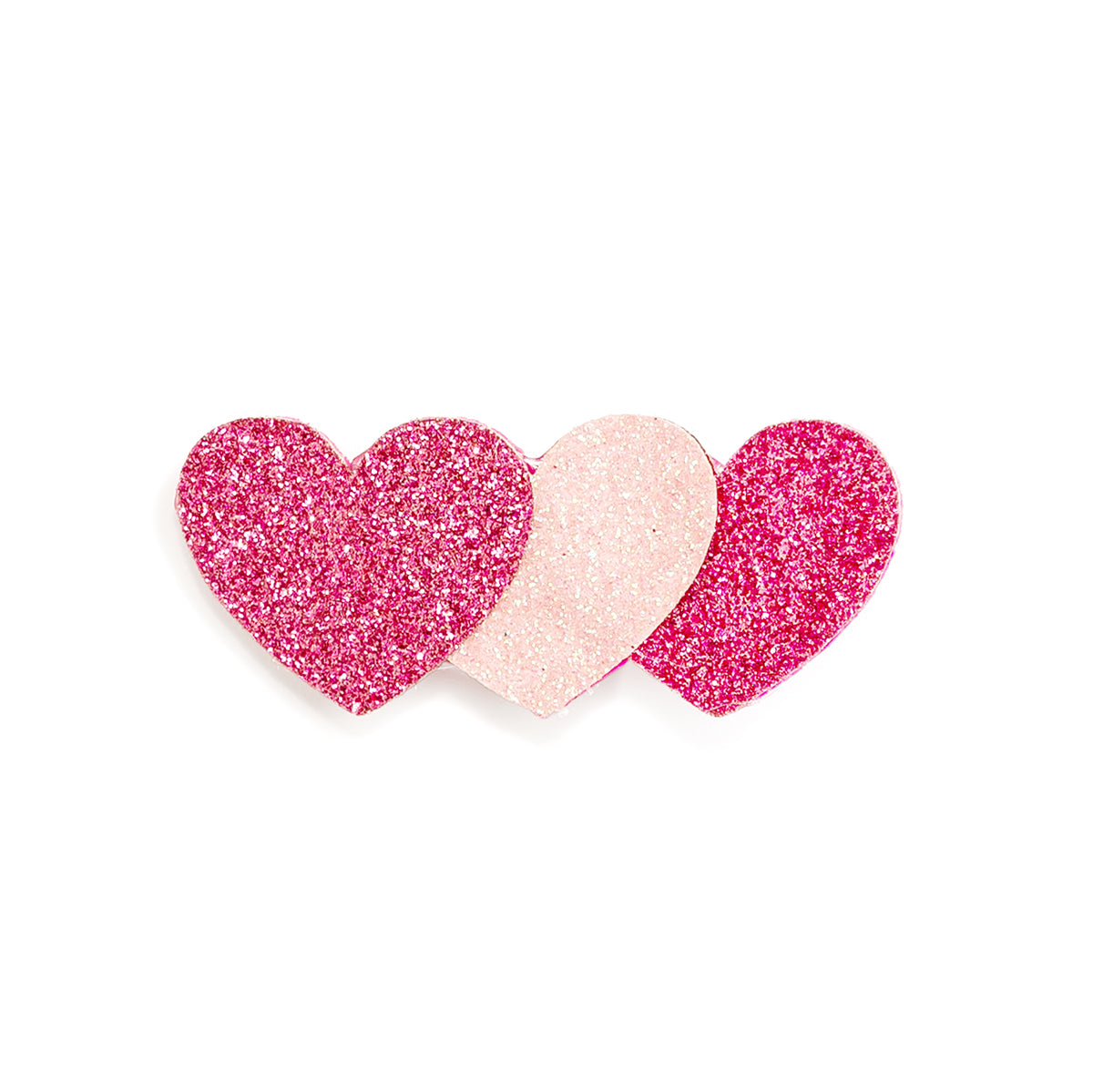 Pink Sparkle Hearts Valentine's Day Clip – Sweet Wink