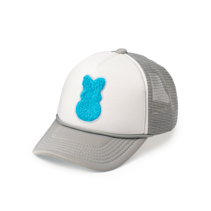 Boy Bunny Patch Easter Trucker Hat - Gray/White