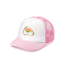 Load image into Gallery viewer, Rainbow Patch Trucker Hat - Pink/White