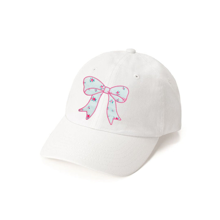 Sky Blue Floral Bow Patch Baseball Hat