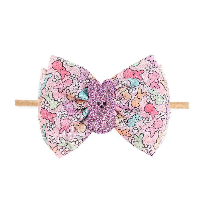 Easter Peeps Tulle Bow Baby Headband