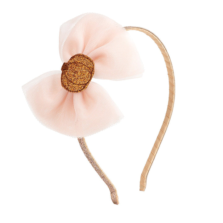 Pumpkin Tulle Bow Headband