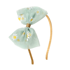 Sage Daisy Bow Headband