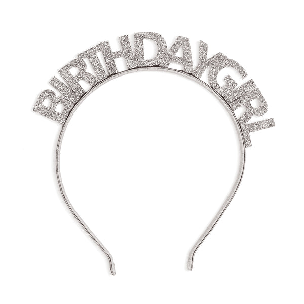 Silver Birthday Girl Headband