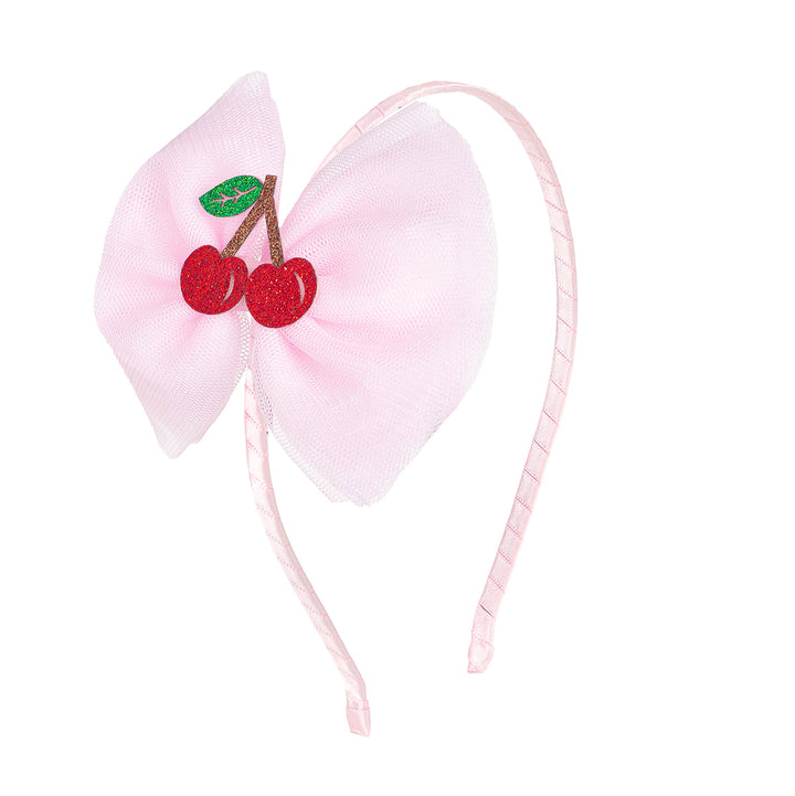Cherry Tulle Bow Headband