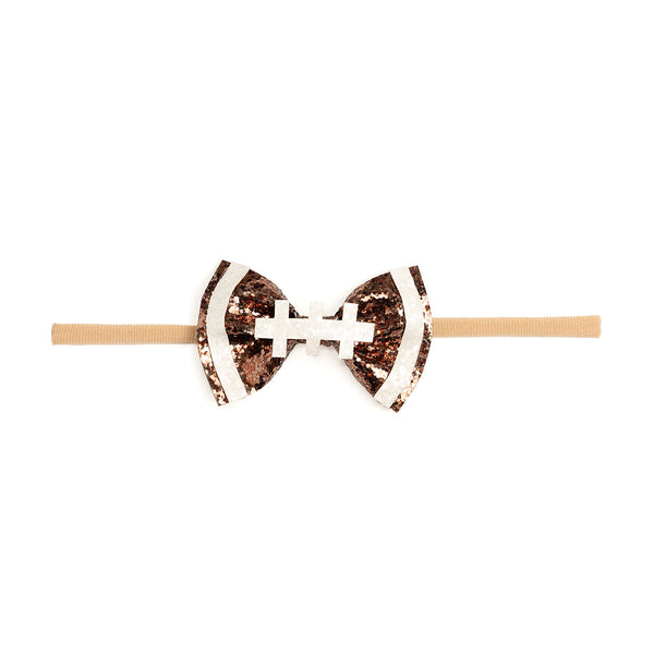 Football Bow Baby Headband