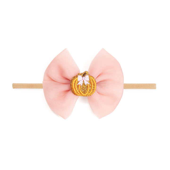 Pumpkin Tulle Bow Baby Headband