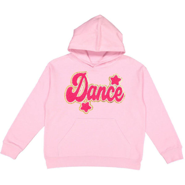 Dance Script Patch Youth Hoodie - Pink