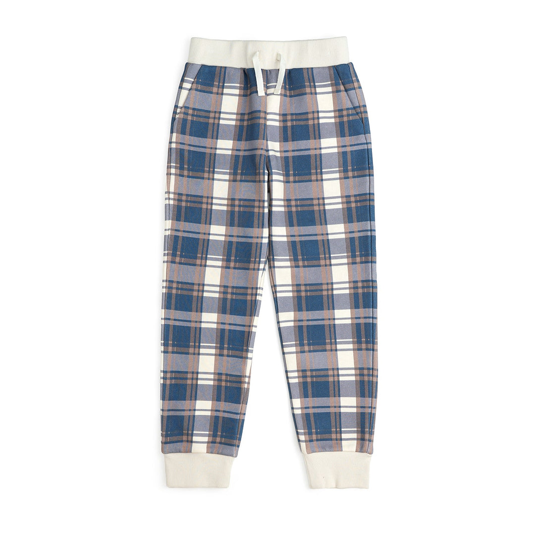 Navy Plaid Jogger