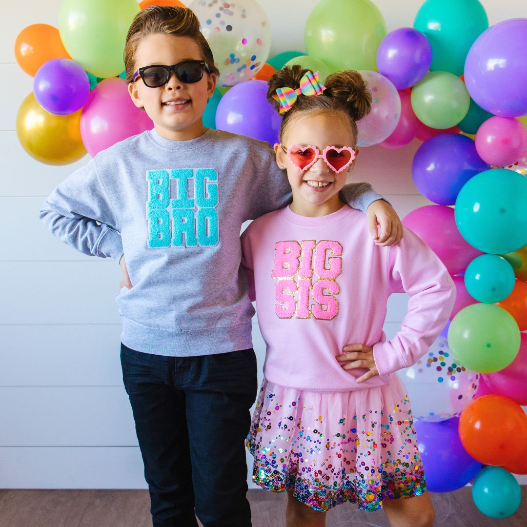 Big Sis Patch Sweatshirt - Pink