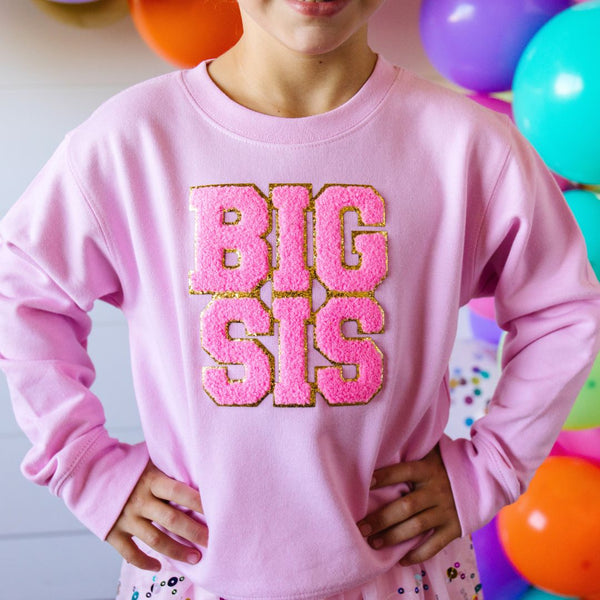 Big Sis Patch Sweatshirt - Pink